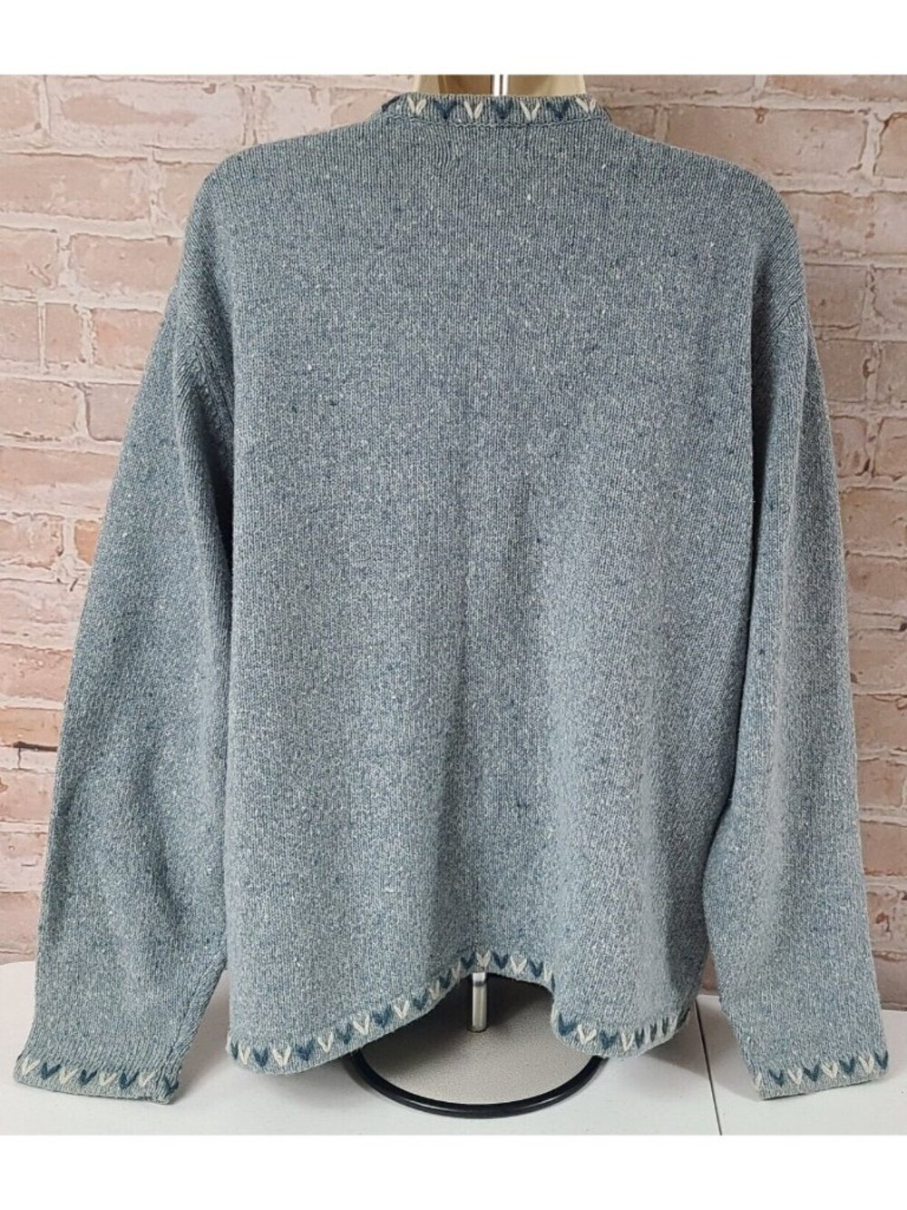 Woolrich Wool/Ramie Blend Cardigan Sweater Long Sleeve Cottagecore Women's XL - Picture 2 of 16